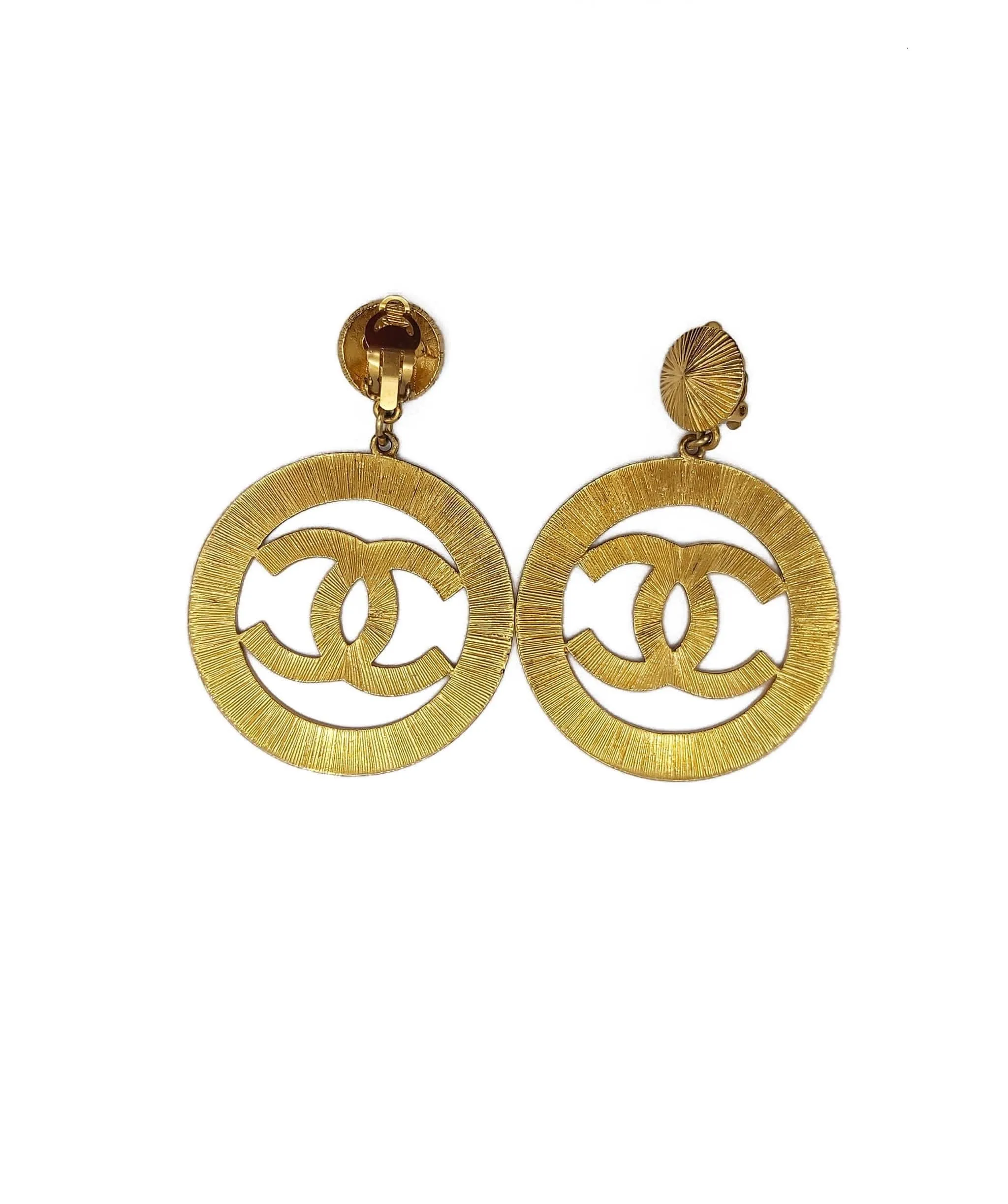 Chanel XL Sunburst Clip On Earrings RJC1477