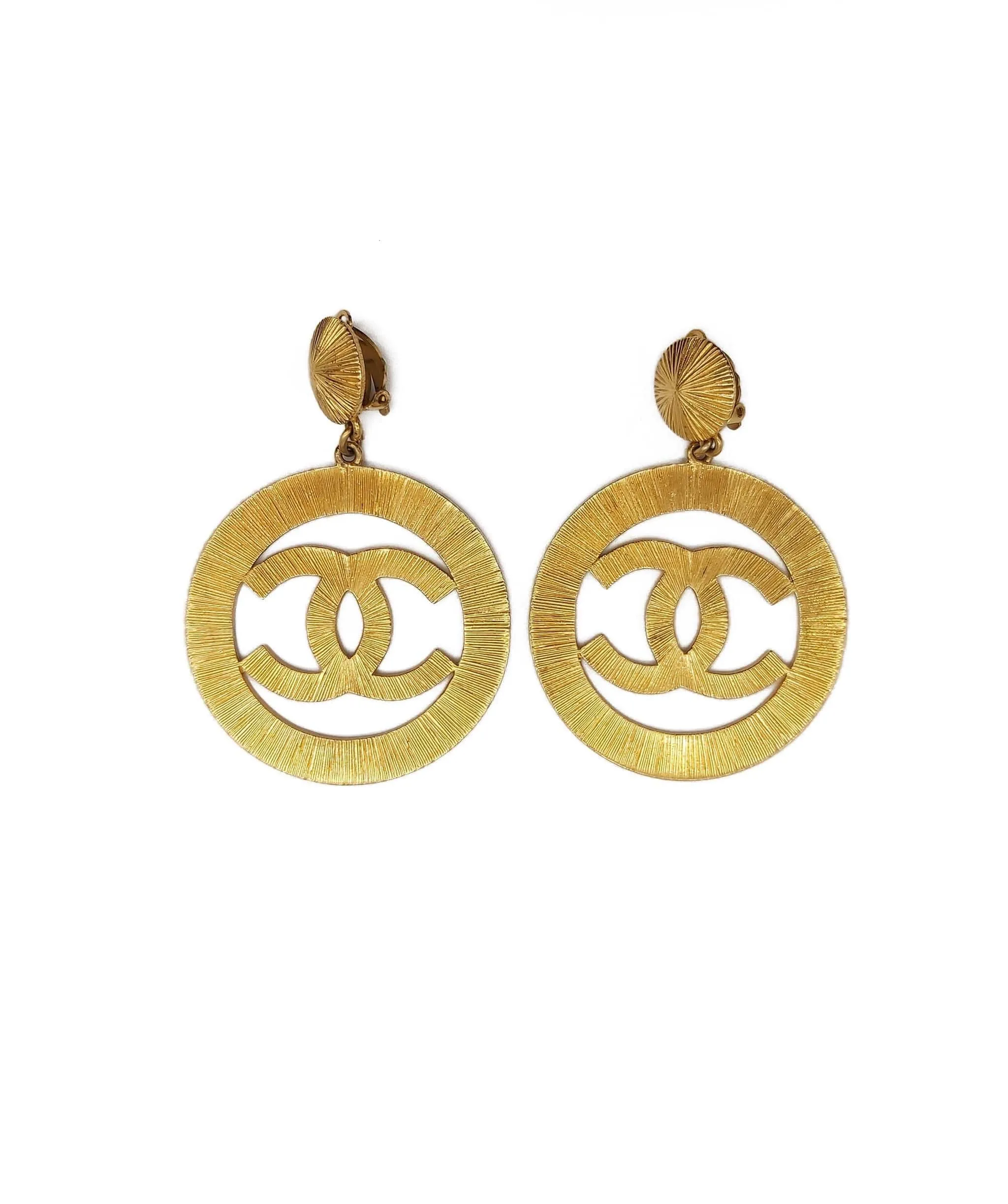 Chanel XL Sunburst Clip On Earrings RJC1477