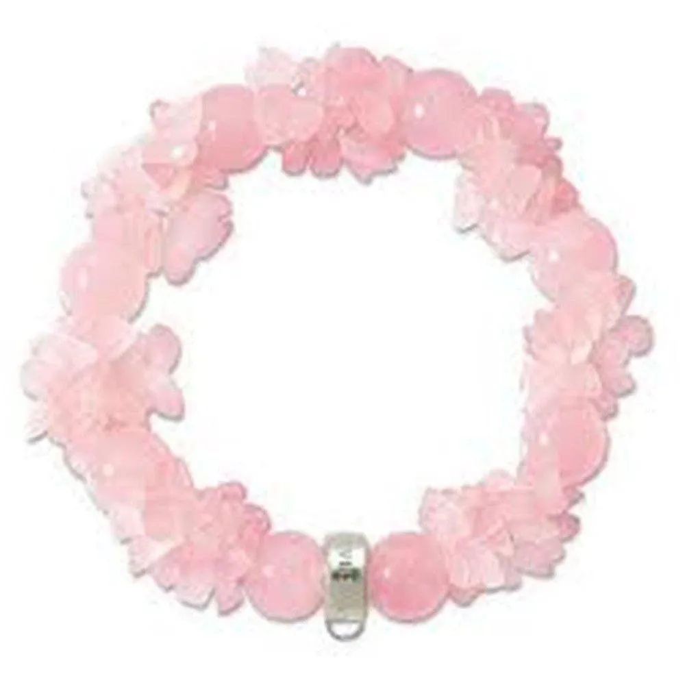 Charm Bracelet Pink Quartz Beads