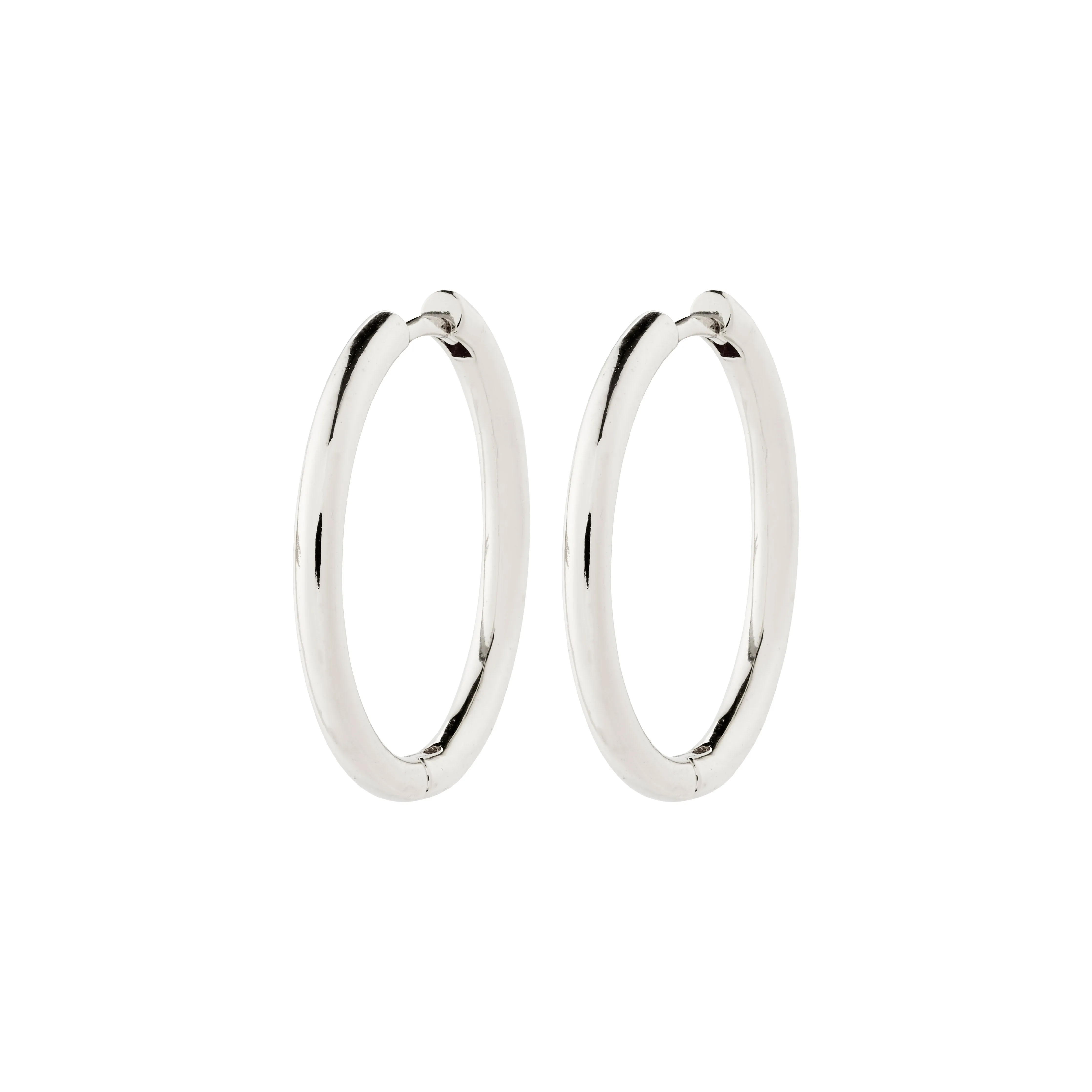 CHARM large hoop earrings silver-plated