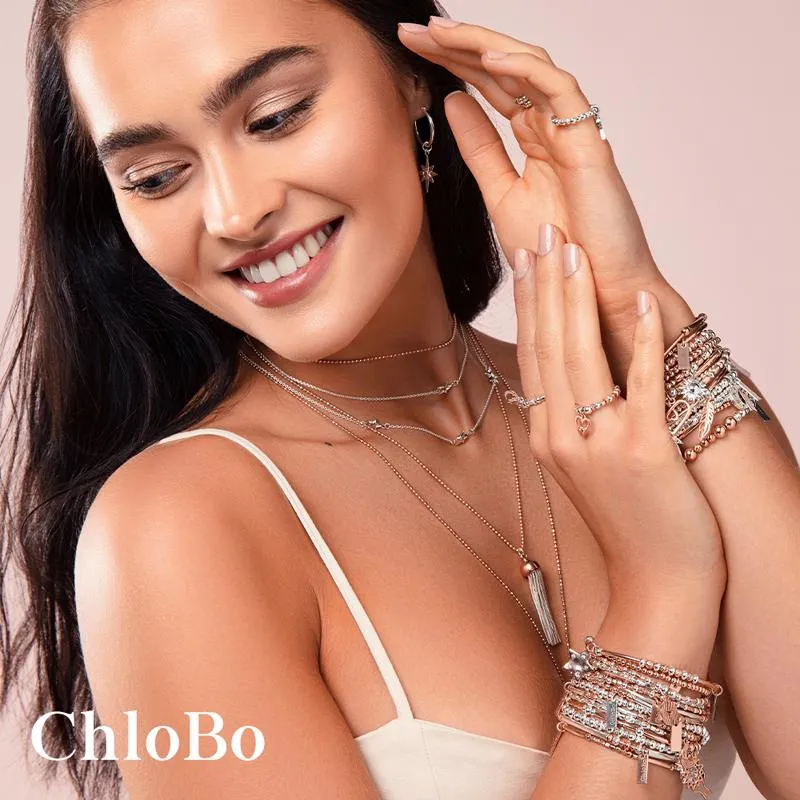 ChloBo Sterling Silver Mini Noodle Ball Filigree Feather Bracelet