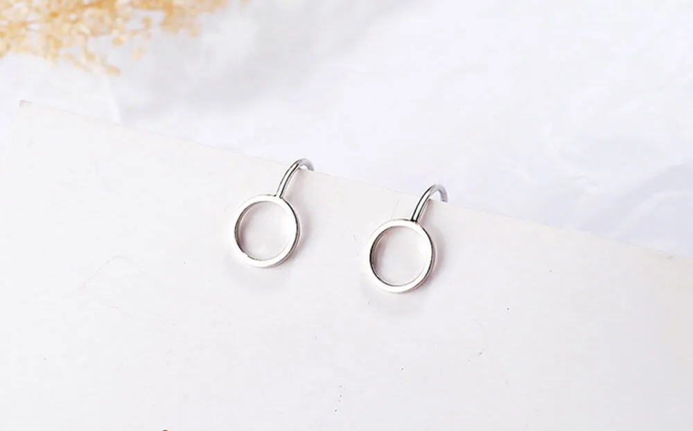 Circle Threader Earrings for Women | Minimalist Jewellery