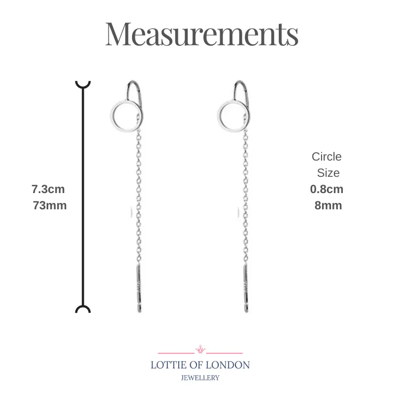 Circle Threader Earrings for Women | Minimalist Jewellery