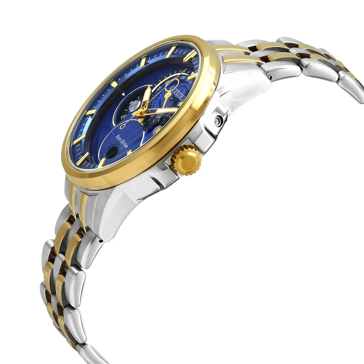 Citizen Calendrier Multi-function Blue Dial Two-tone Men's Watch BU0054-52L