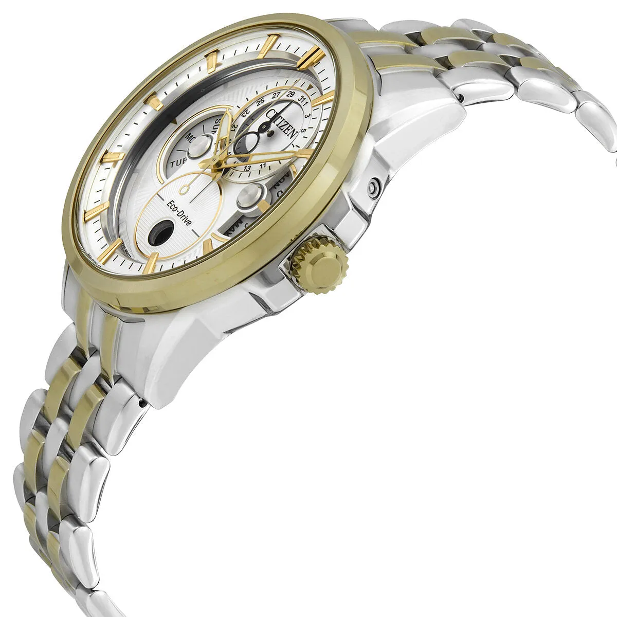 Citizen Calendrier Multi-Function Silver Dial Two-tone Men's Watch BU0056-57A