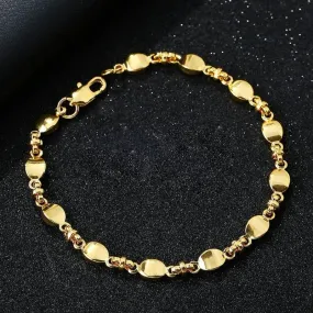 Classic Chain Bracelet 14k Yellow Gold Women Jewelry