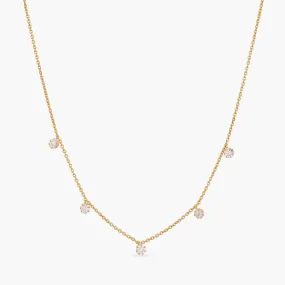 Classic CZ Charm Delicate Silver Necklace