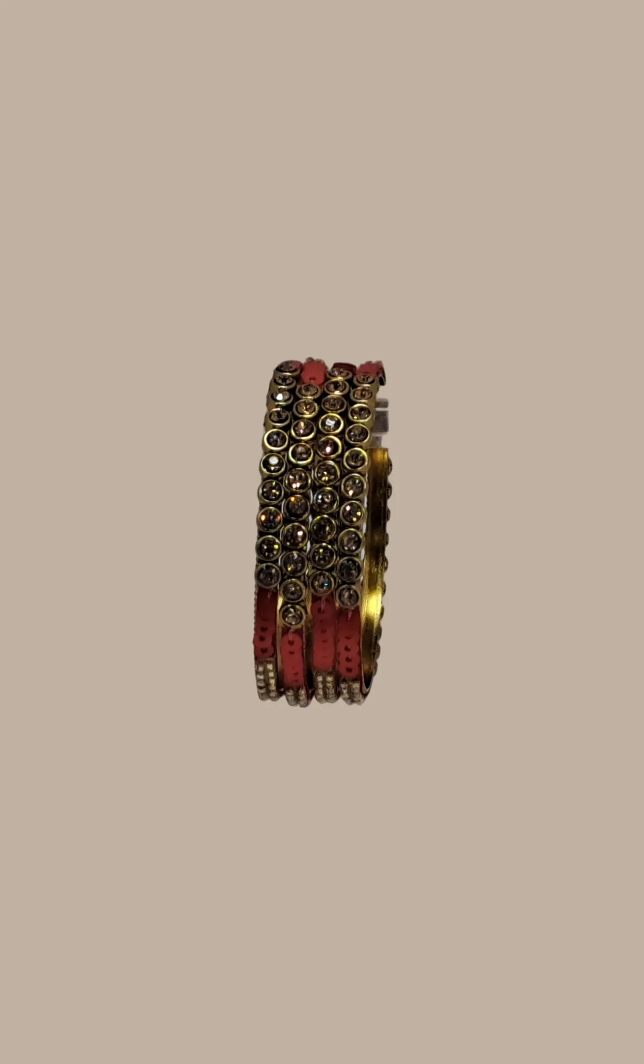 Coral Stonework Bangles