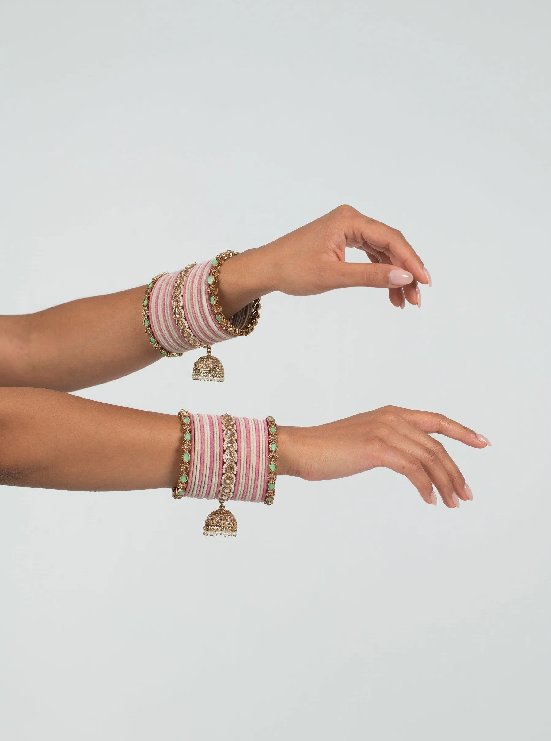 Cream Velour Bangles