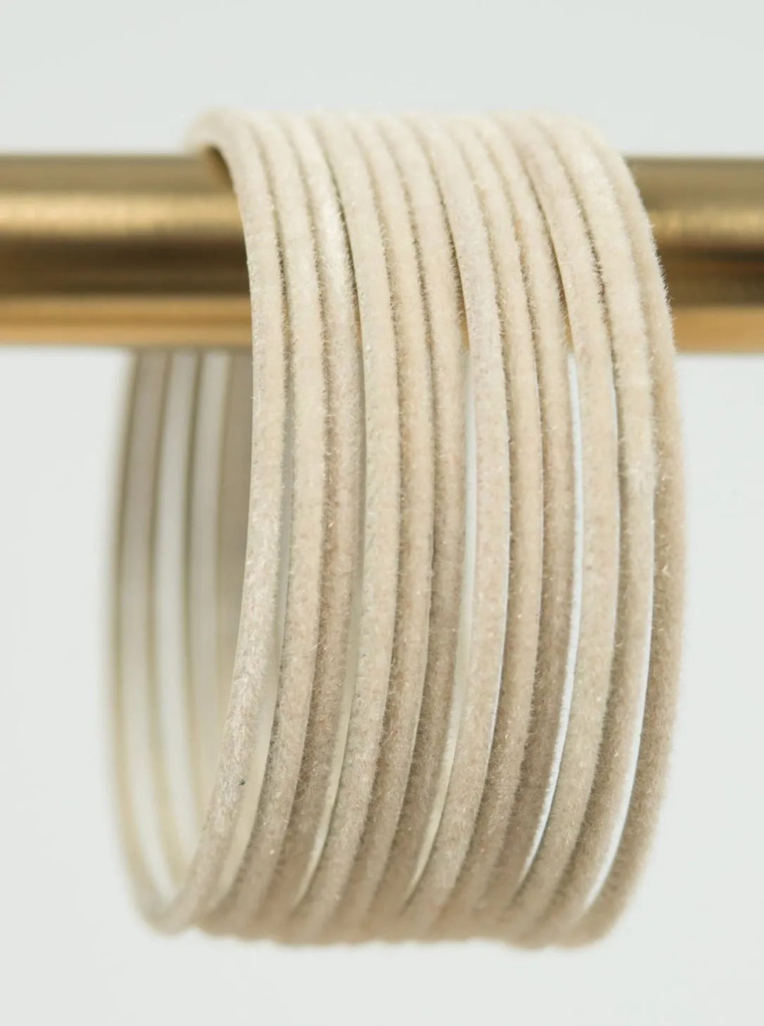 Cream Velour Bangles