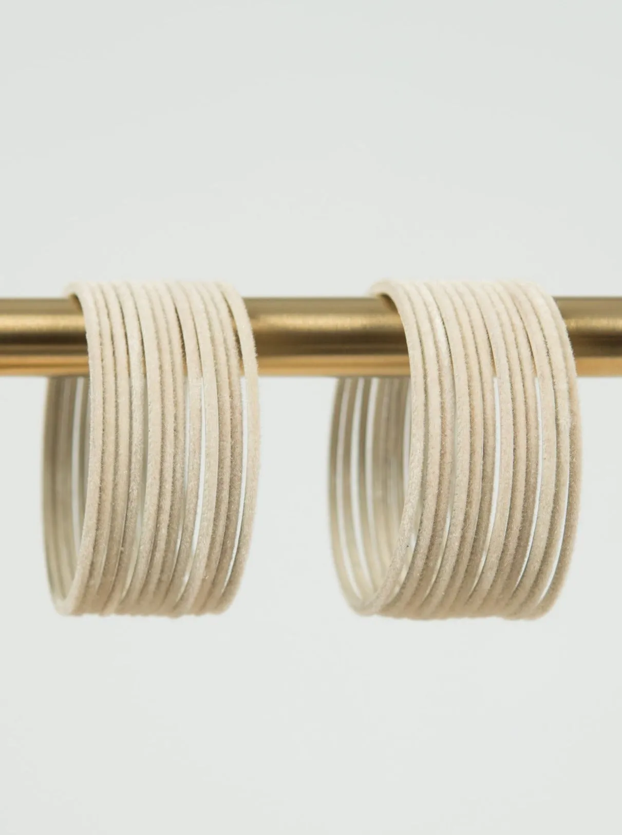 Cream Velour Bangles