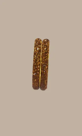 Deep Bronze Stonework Bangles