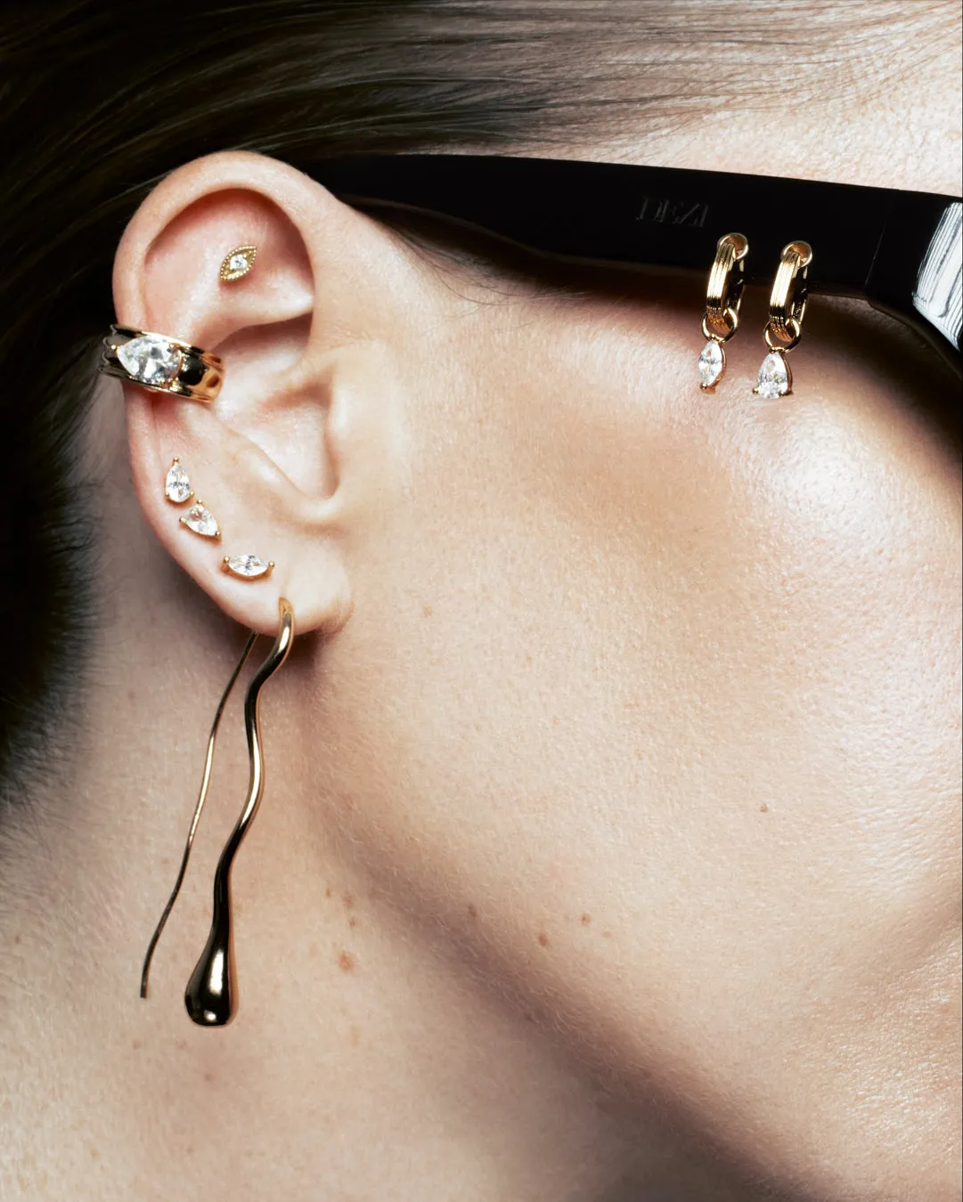 Drip Drop Threader Earrings
