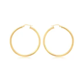Duo Solid 9ct Yellow Gold Classic Hoops (23.50mm)