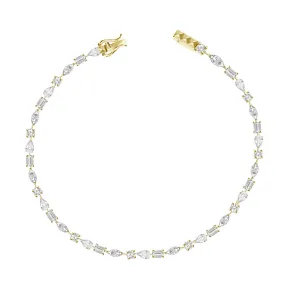East-West Multishape Diamond Tennis Bracelet