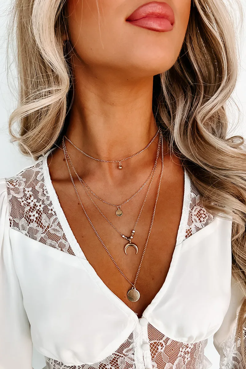 Elegant Effect Layered Necklace (Gold)