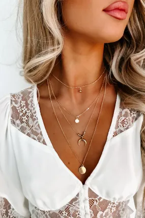 Elegant Effect Layered Necklace (Gold)