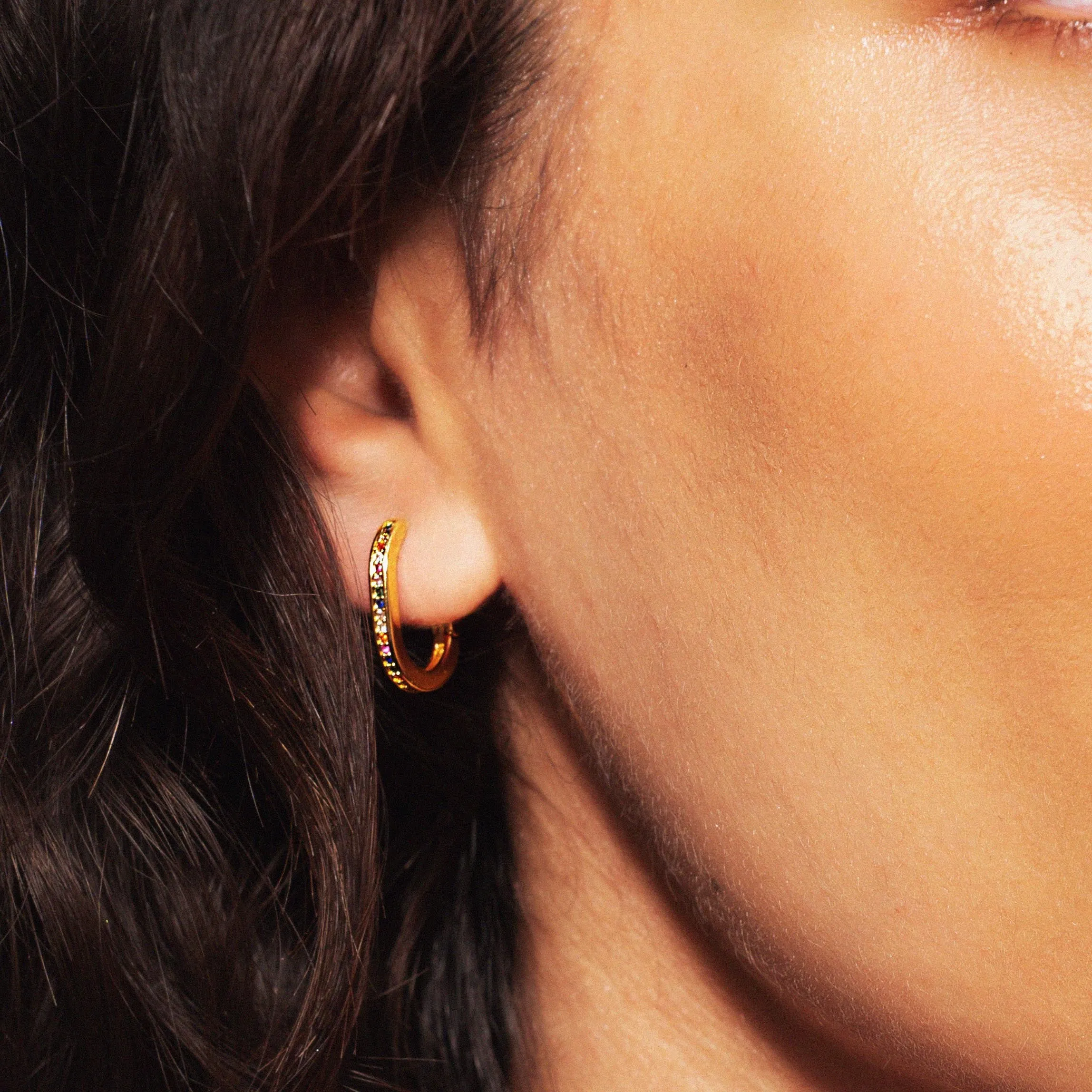 Ellie Rainbow Hoop Earrings