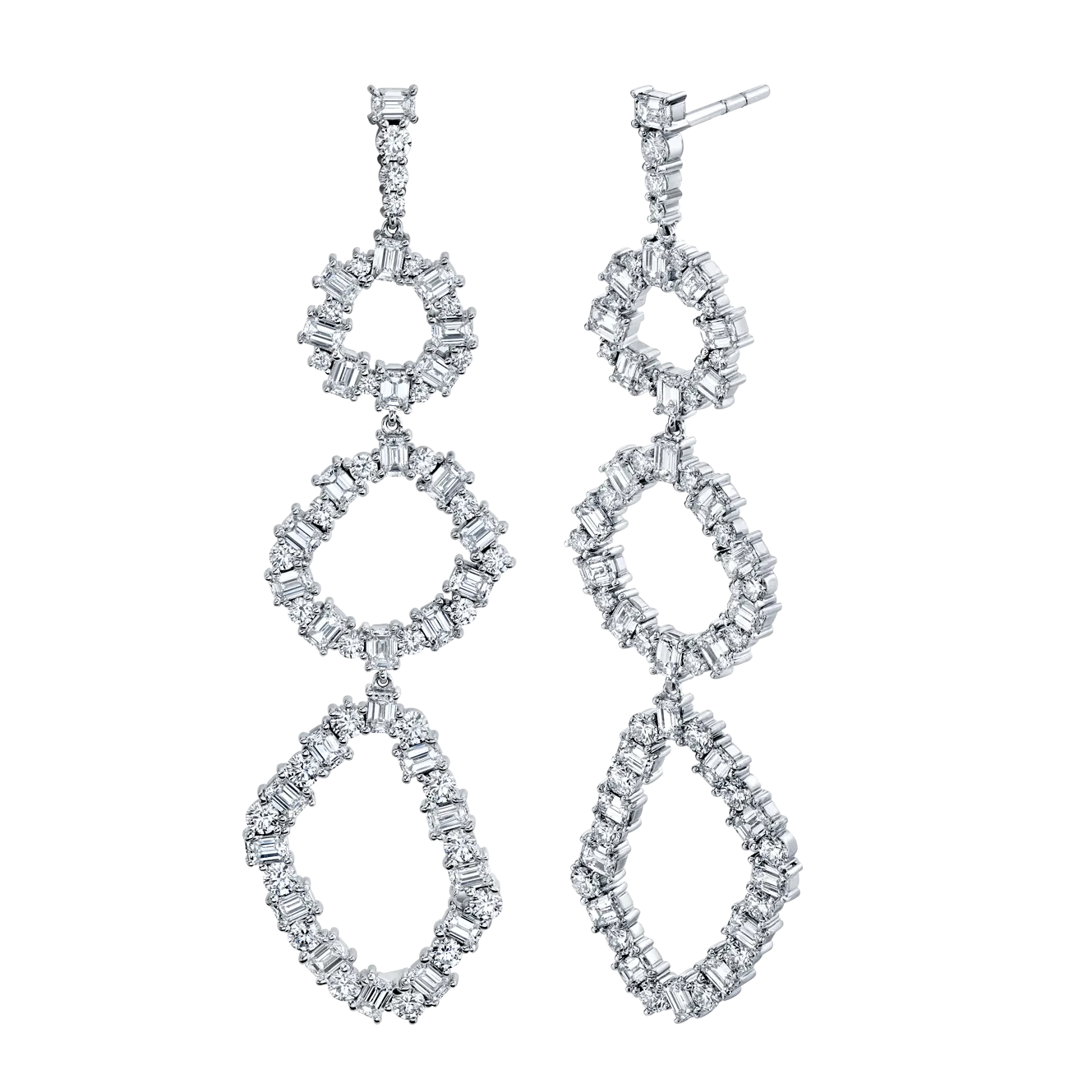 Emerald-cut diamonds