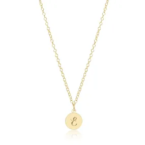 enewton 16" Necklace Gold - Respect Small Gold Disc - ALL LETTERS