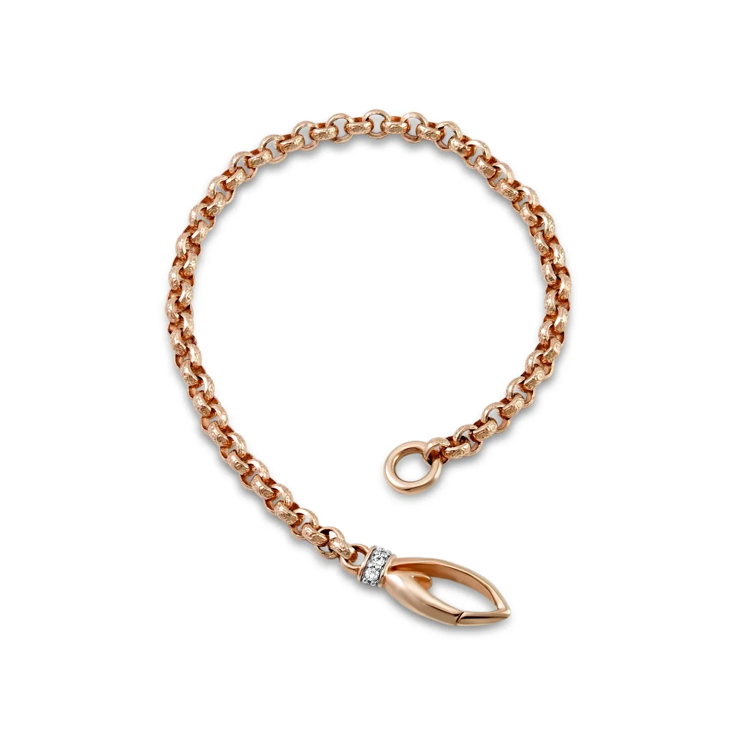 Everyday Chain Bracelet - 18K Rose Gold Vermeil   CZ Blanc