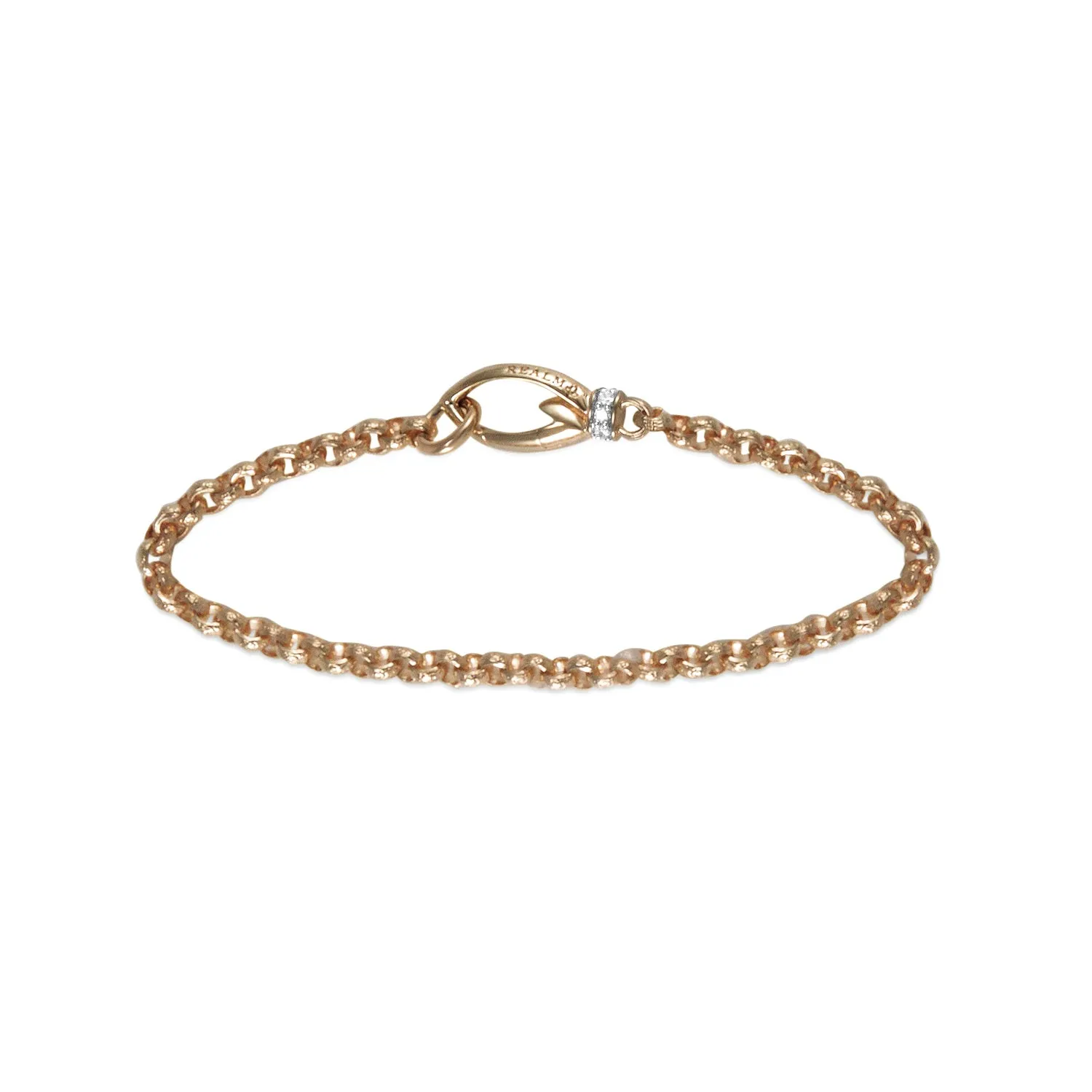 Everyday Chain Bracelet - 18K Rose Gold Vermeil   CZ Blanc