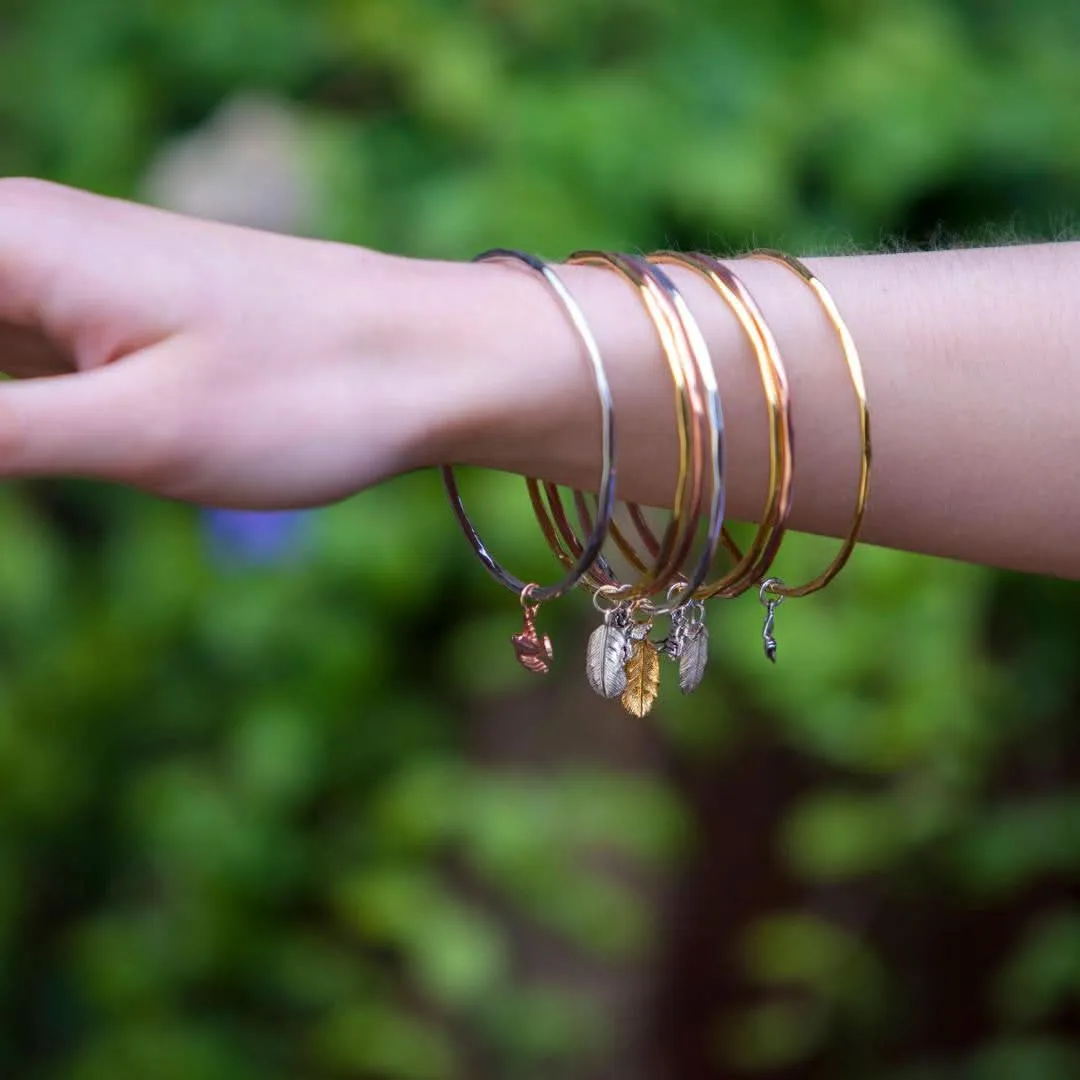 Feather Bangle | Silver / Gold