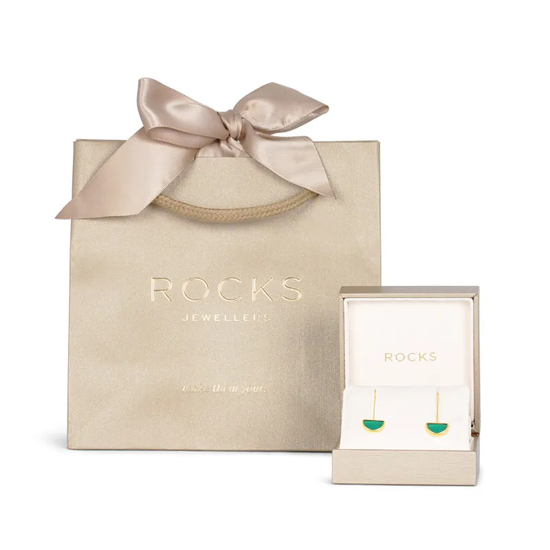 Freashwater Pearl Diamond & Emerald Drop Earrings