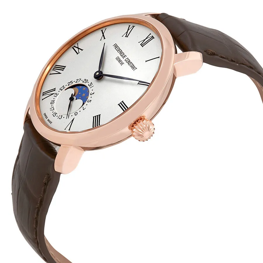 Frederique Constant Slimline Moonphase Automatic Silver Dial Men's Watch FC-705WR4S4