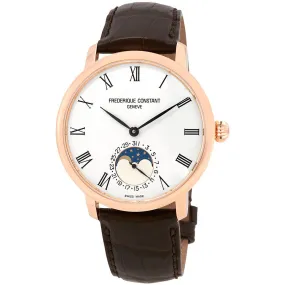 Frederique Constant Slimline Moonphase Automatic Silver Dial Men's Watch FC-705WR4S4