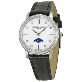 Frederique Constant Slimline Mother of Pearl Dial Ladies Watch FC-206MPWD1SD6