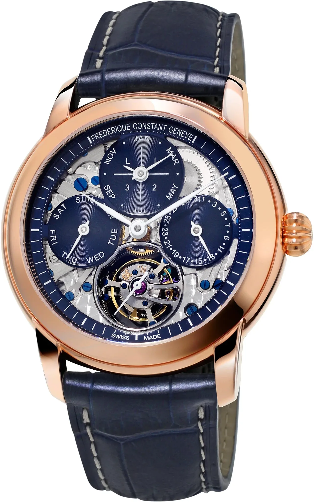 Frederique Constant Watch Tourbillon Perpetual Calendar 18k Limited Edition