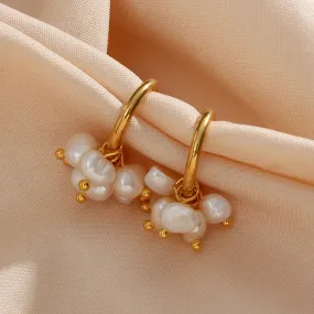 Freshwater Pearl Hoop Earrings