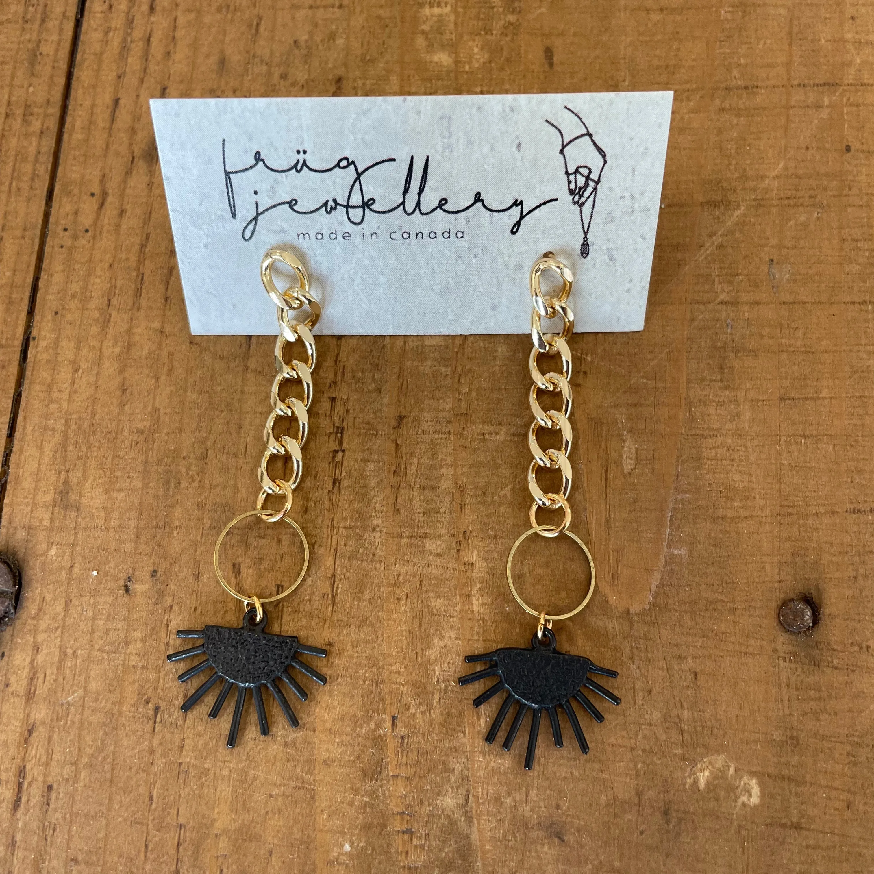 Frug // Gold Plate Chain Earrings
