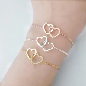 Gentle Double Heart Bracelet