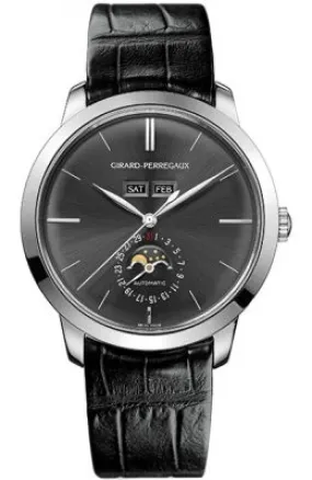 Girard Perregaux 1966 Grey Dial 18kt White Gold Automatic Men's Watch 49535-53-251-BK6A