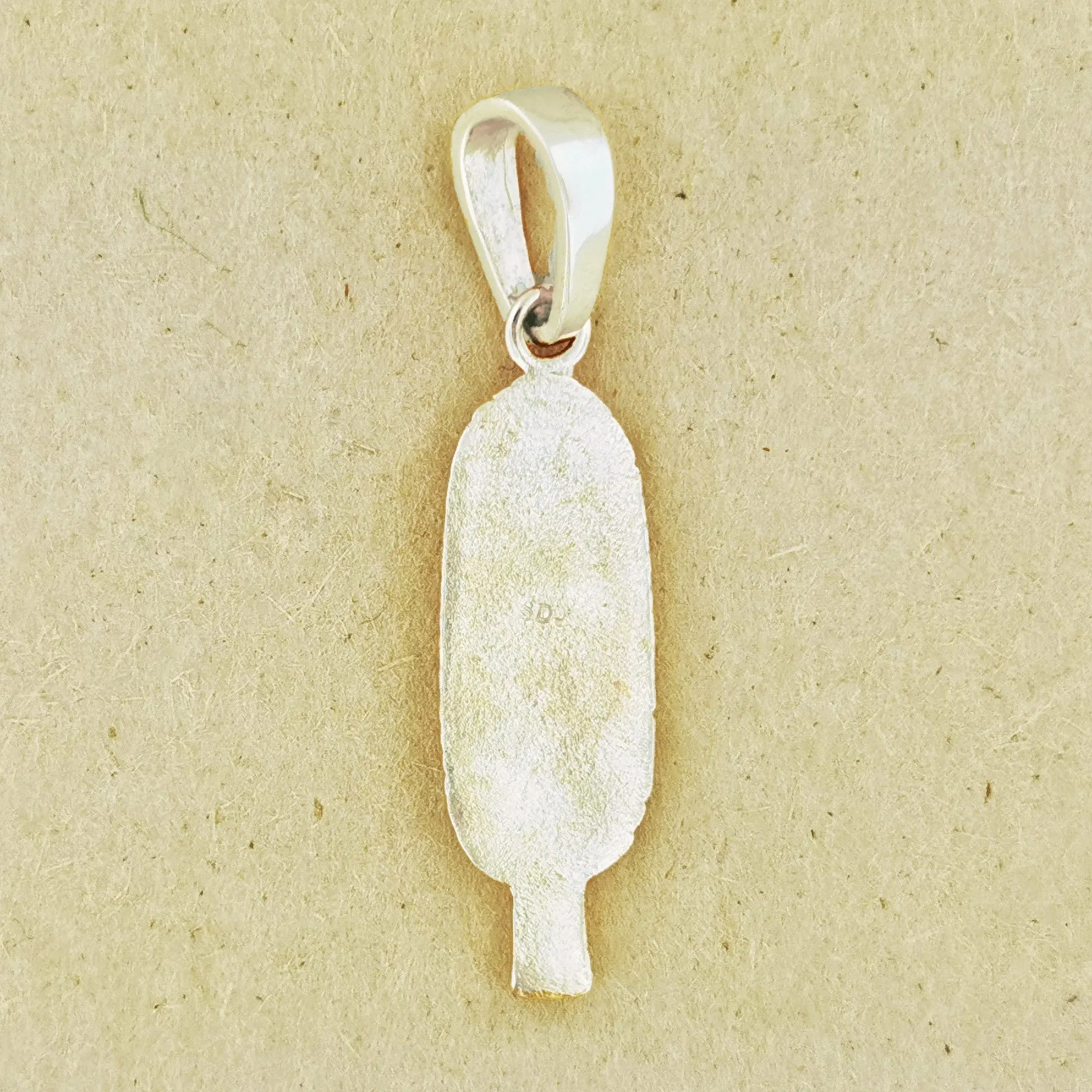Gold Egyptian Feather Charm Pendant