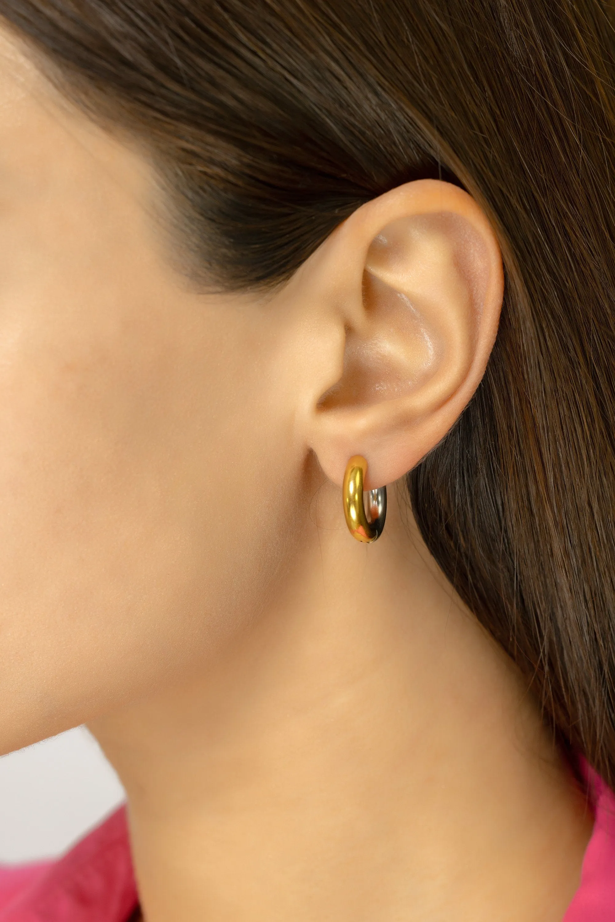 Gold Silver Small Hoop earrings