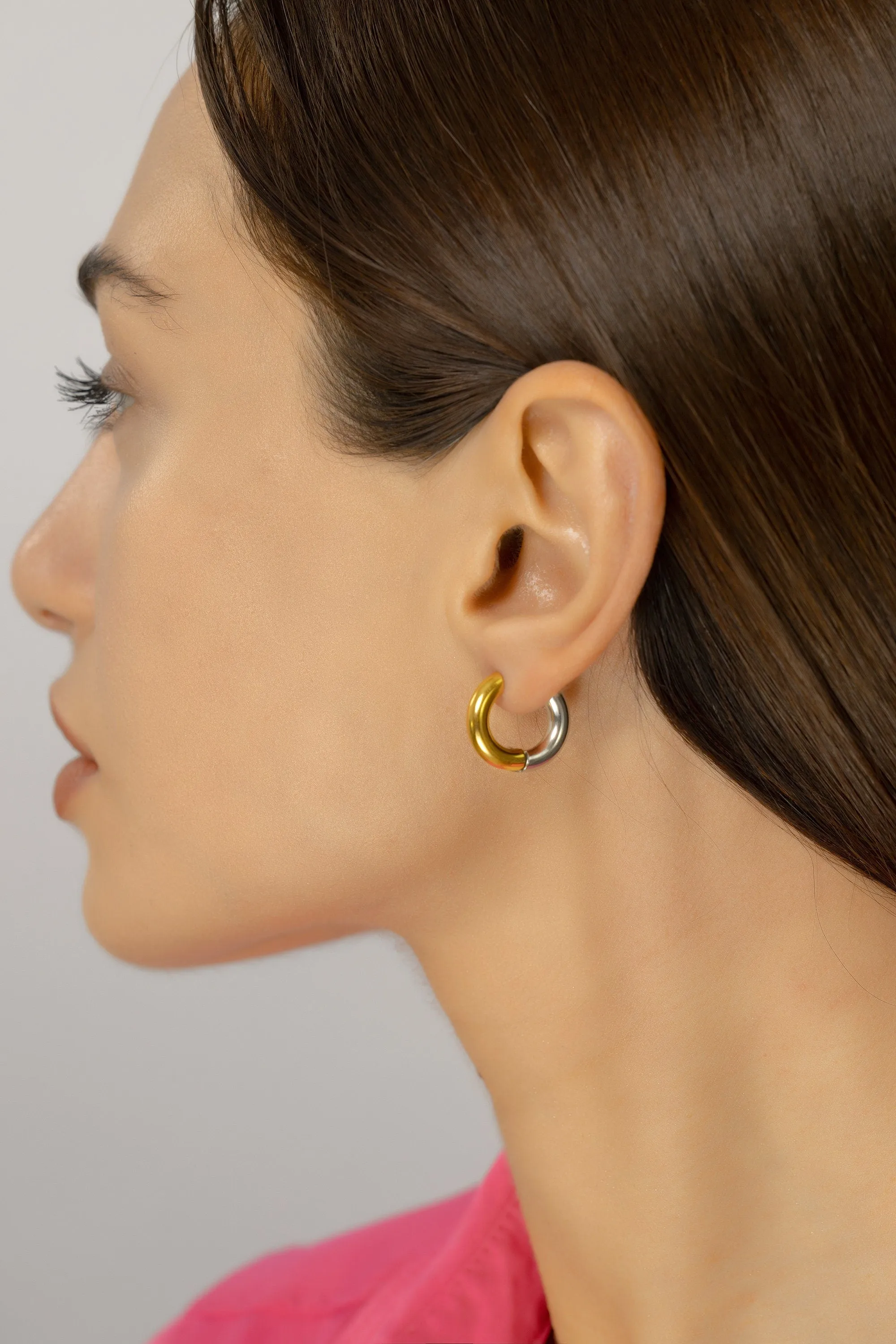 Gold Silver Small Hoop earrings
