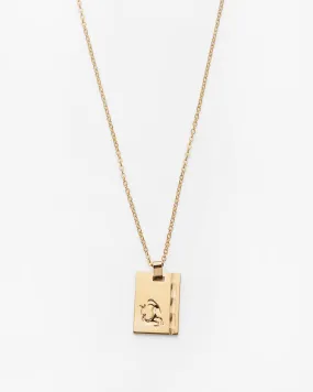 Gold Star Sign Necklace Capricorn