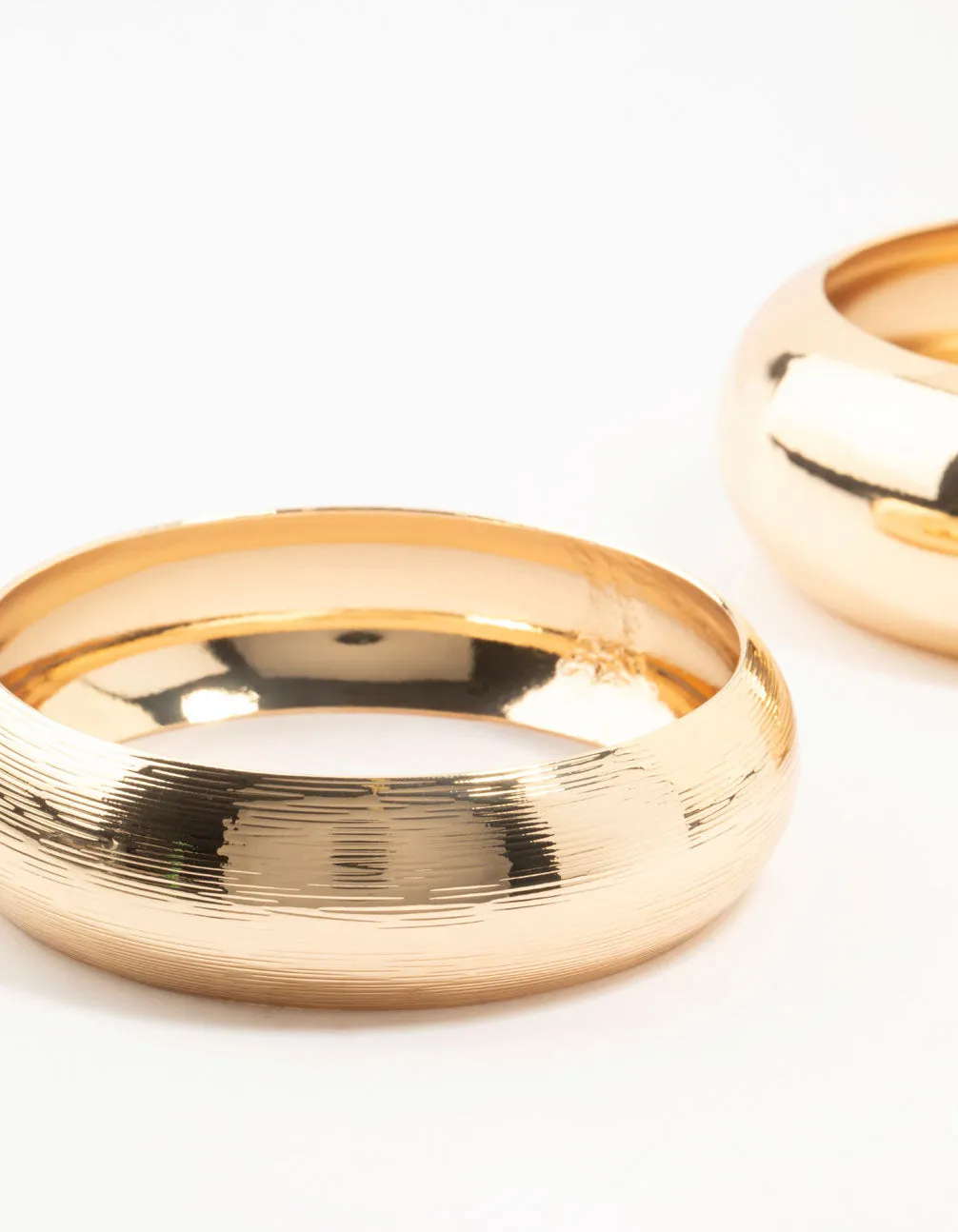 Gold Statement Orb Bracelets 2-Pack