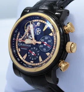 GRAHAM Tourbillograph 2TWAO.B01A Silverston Woodcote Watch tourbillon BOX/PAPERS