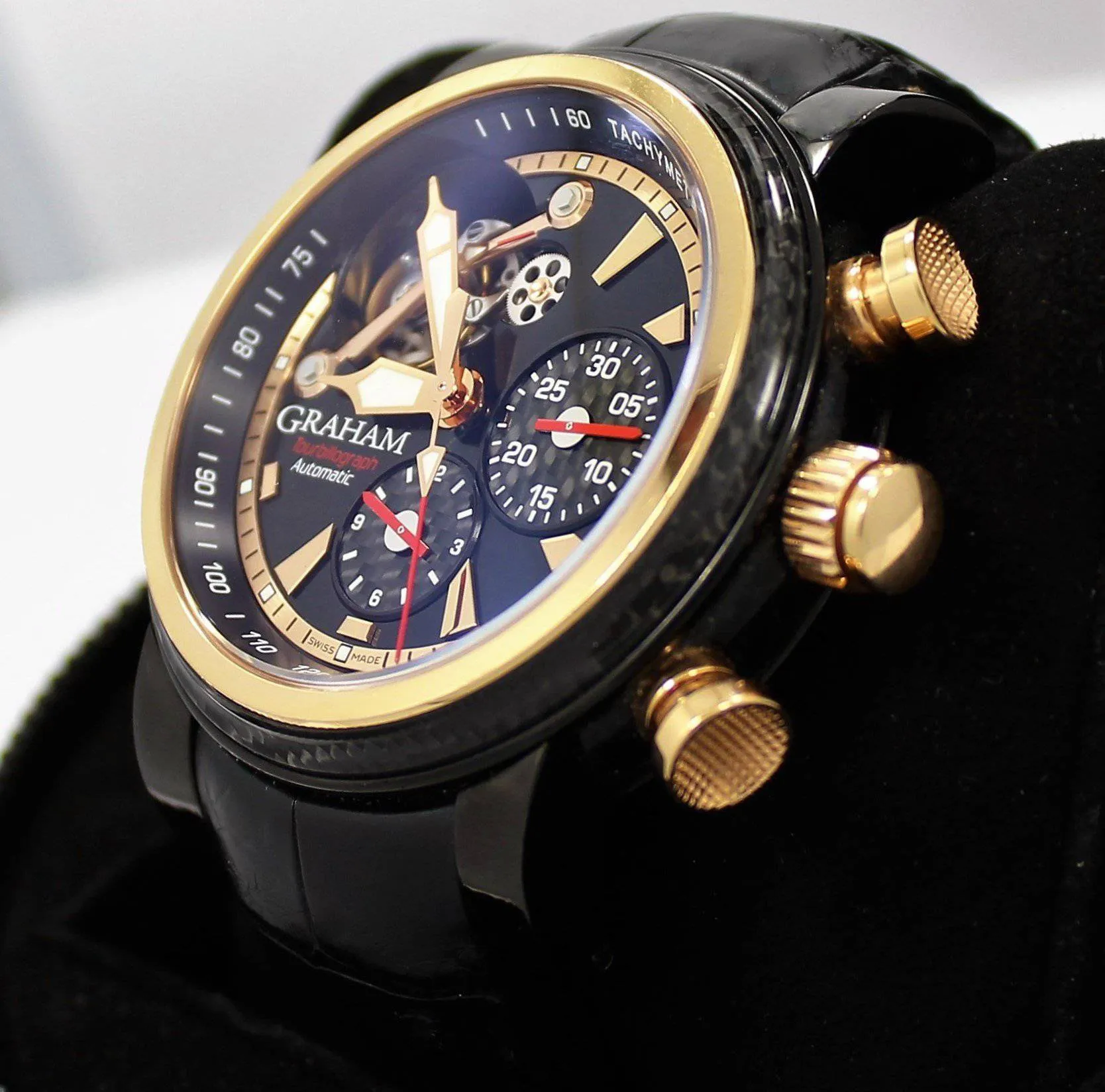 GRAHAM Tourbillograph 2TWAO.B01A Silverston Woodcote Watch tourbillon BOX/PAPERS