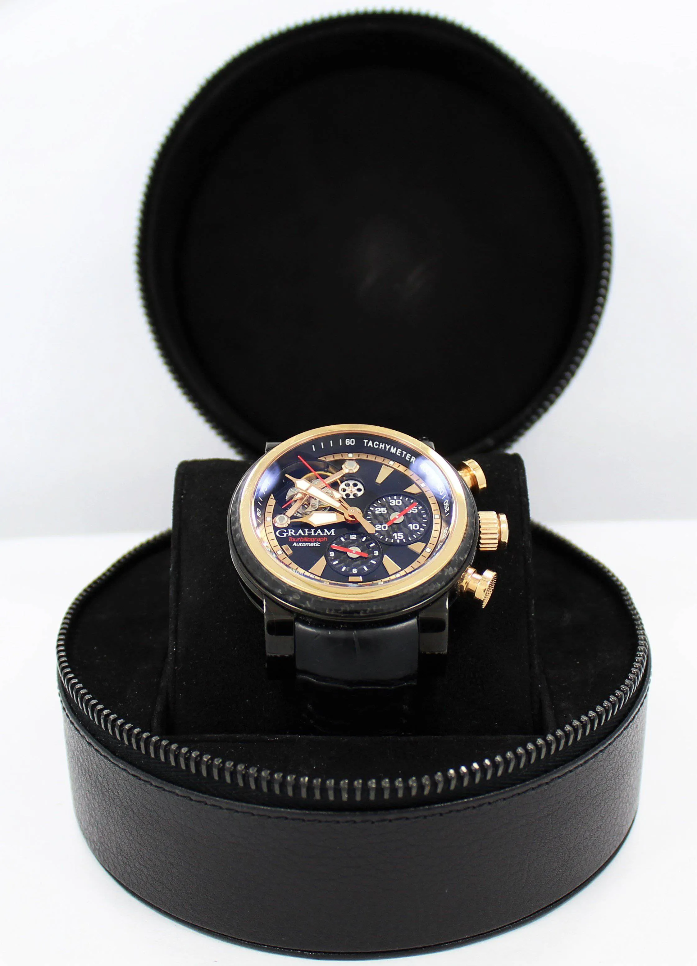 GRAHAM Tourbillograph 2TWAO.B01A Silverston Woodcote Watch tourbillon BOX/PAPERS