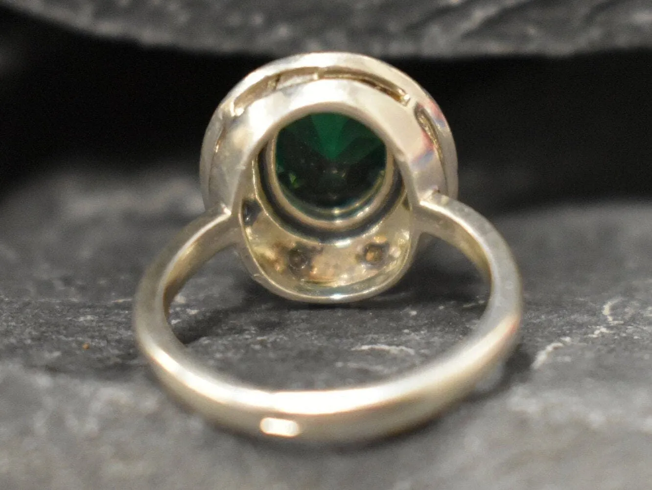 Green Emerald Ring - Green Boho Ring - Vintage Tribal Ring