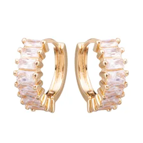 Half Circle Baguette Earrings