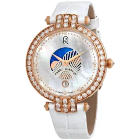Harry Winston Premier Mother Of Pearl Dial Ladies Diamond Watch PRNQMP36RR001