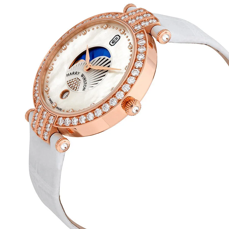 Harry Winston Premier Mother Of Pearl Dial Ladies Diamond Watch PRNQMP36RR001
