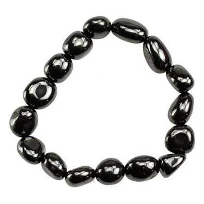 Hematite (man-made) gemstone bracelet