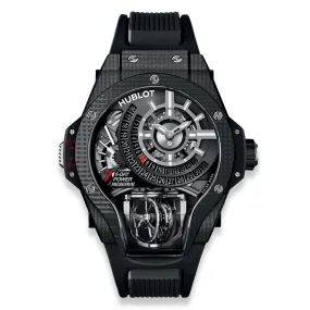 Hublot Men's 909.QD.1120.RX MP-09 Tourbillon Bi-Axis 3D Carbon Limited Edition  Black Rubber Watch